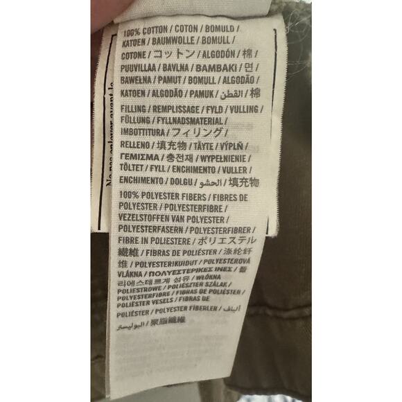 Y2K Hollister Womens Large Army Green Brown Military Utility Jacket Distressed - Picture 8 of 12